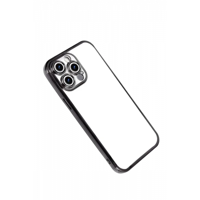 Mey İthalat®   iPhone 15 Pro Max  Lensli Silikon - Siyah