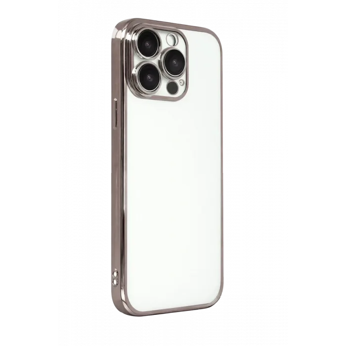 Mey İthalat®   iPhone 15 Pro Max  Lensli Silikon - Titan Gri