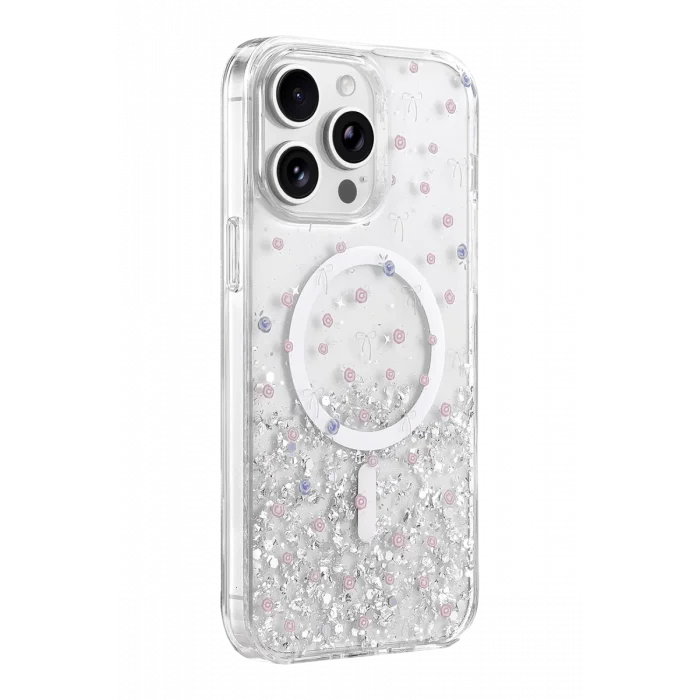 Mey İthalat®   iPhone 15 Pro Max Misk Simli Magsafe Kapak - Desen 1