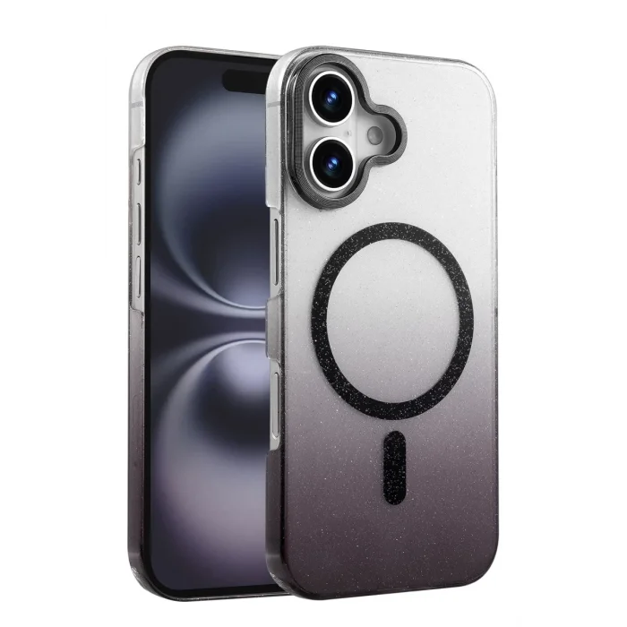Mey İthalat®   iPhone 16 Plus Glossy Magsafe Kapak - Siyah