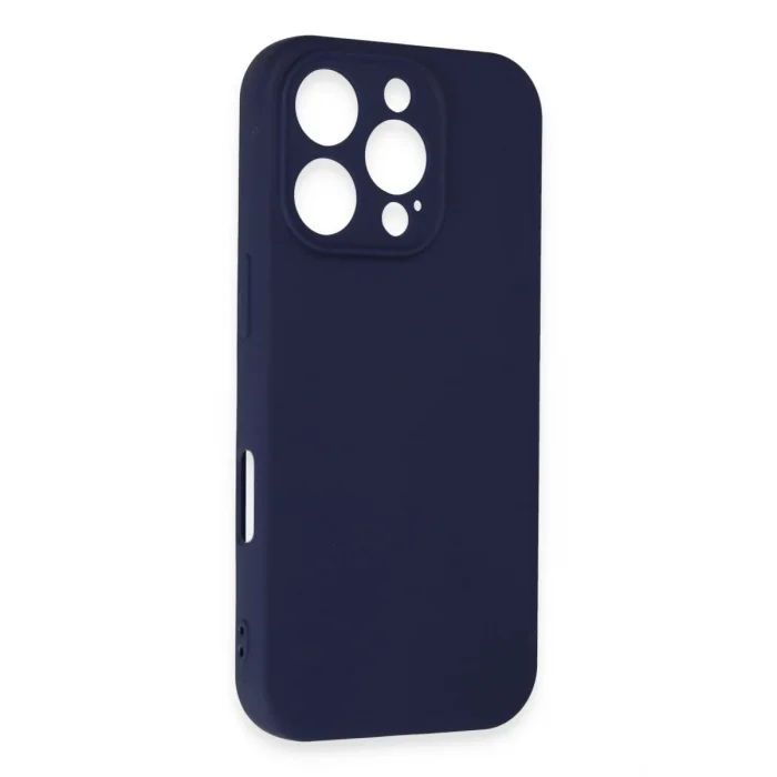 Mey İthalat®   iPhone 16 Pro Kılıf First Silikon - Lacivert