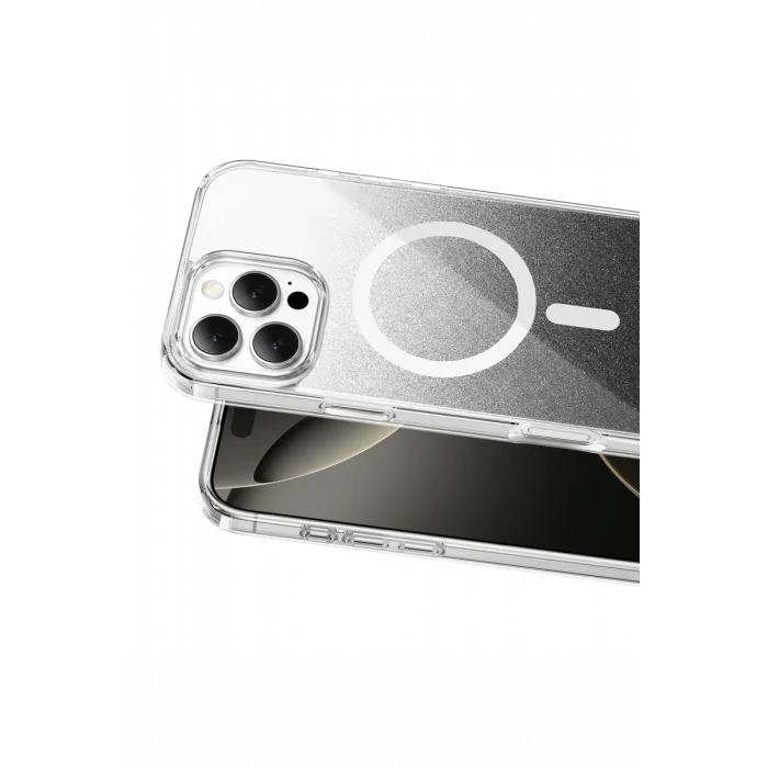 Mey İthalat®   iPhone 16 Pro Max Sora Simli Magsafe Kapak - Siyah