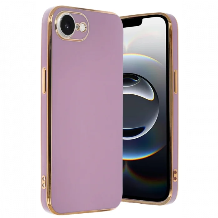 Mey İthalat®   iPhone 16E Kılıf Volet Silikon - Mor