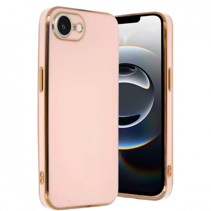 Mey İthalat®   iPhone 16E Kılıf Volet Silikon - Pembe