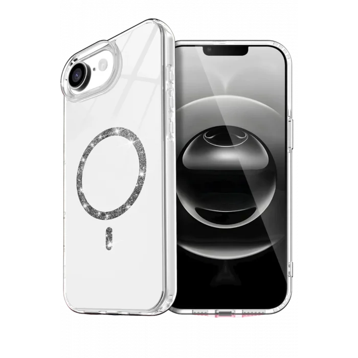 Mey İthalat®   iPhone 16E Live Diamond Magsafe Kapak - Şeffaf