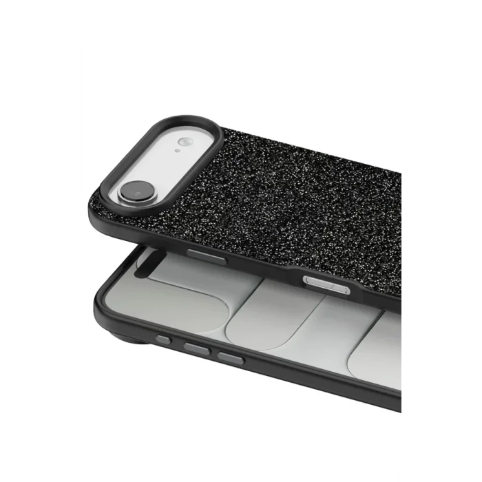 Mey İthalat®   iPhone 17 Air Bright Simli Kapak - Siyah