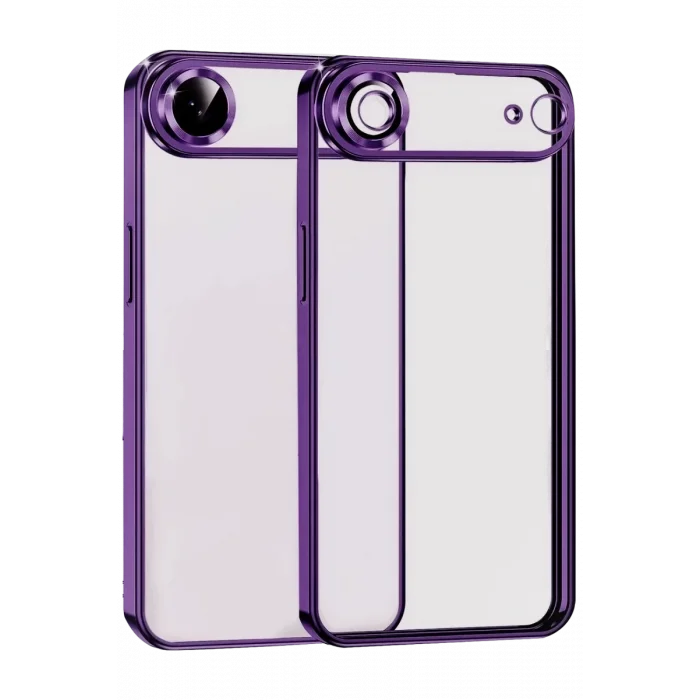 Mey İthalat®   iPhone 17 Air  Lensli Silikon - Açık Mor