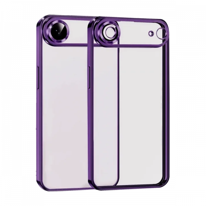 Mey İthalat®   iPhone 17 Air  Lensli Silikon - Açık Mor