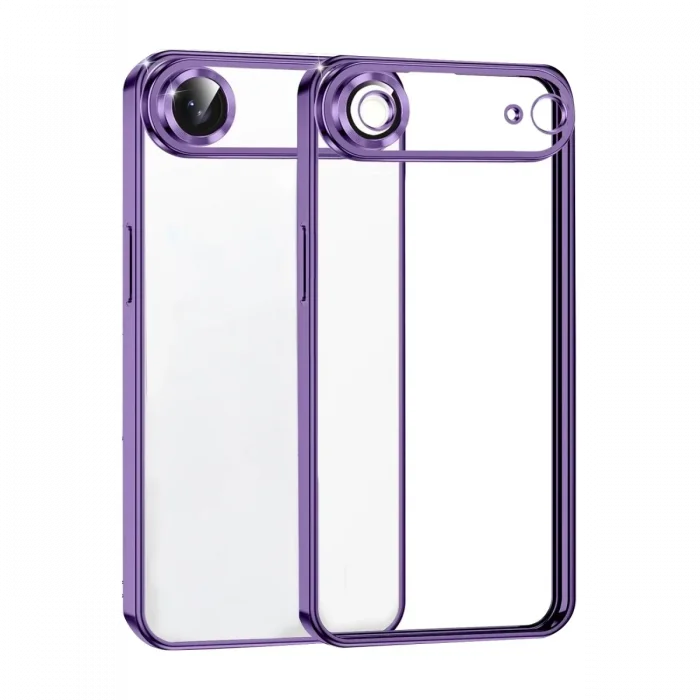 Mey İthalat®   iPhone 17 Air  Lensli Silikon - Mor
