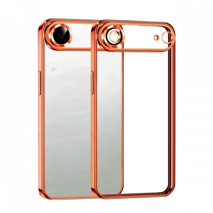 Mey İthalat®   iPhone 17 Air  Lensli Silikon - Turuncu