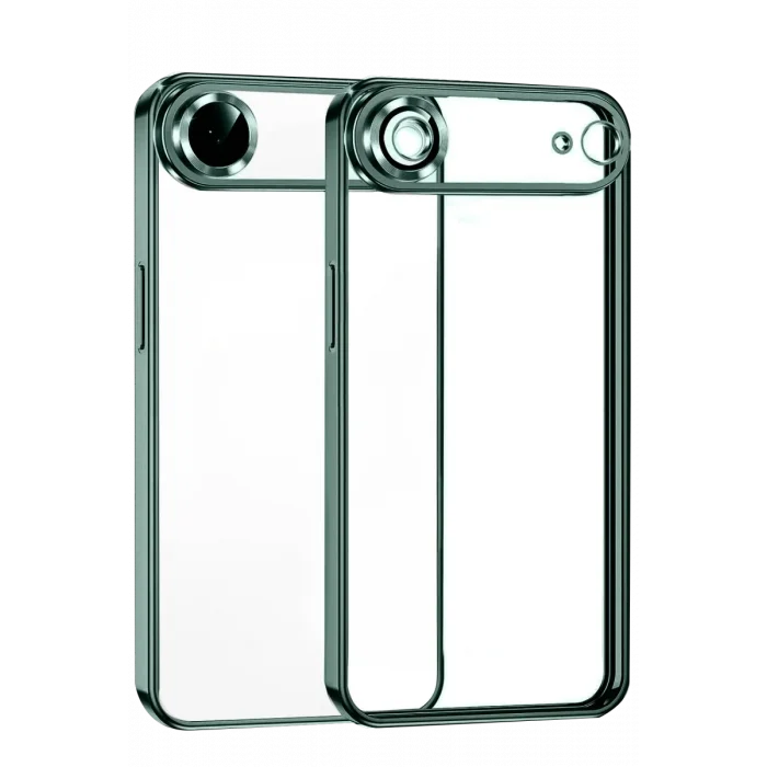 Mey İthalat®   iPhone 17 Air  Lensli Silikon - Yeşil