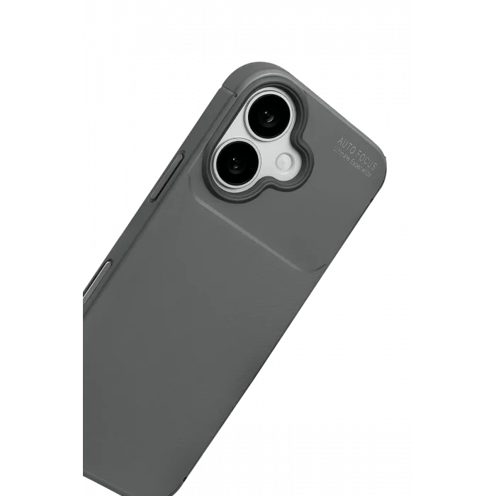 Mey İthalat®   iPhone 17 Auto Focus Karbon Kapak - Gri
