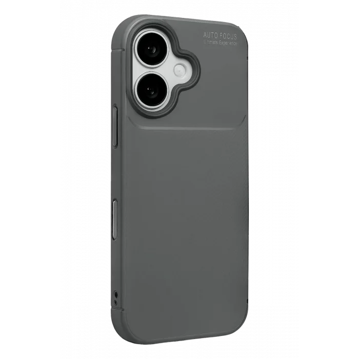 Mey İthalat®   iPhone 17 Auto Focus Karbon Kapak - Gri