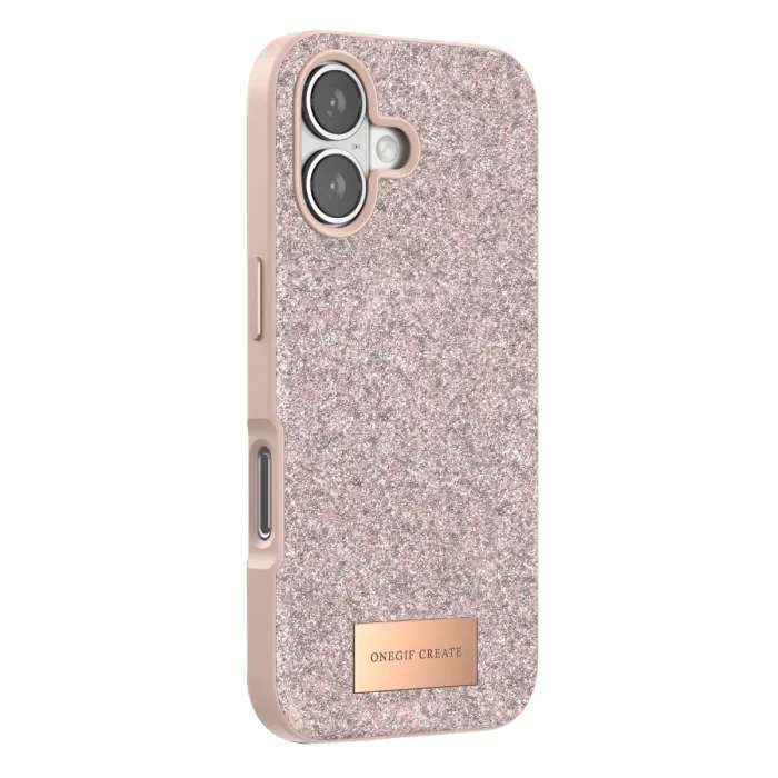 Mey İthalat®   iPhone 17 Bright Simli Kapak - Pembe