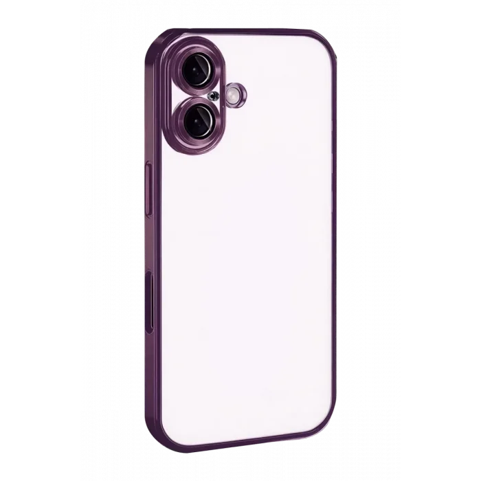 Mey İthalat®   iPhone 17  Lensli Silikon - Açık Mor