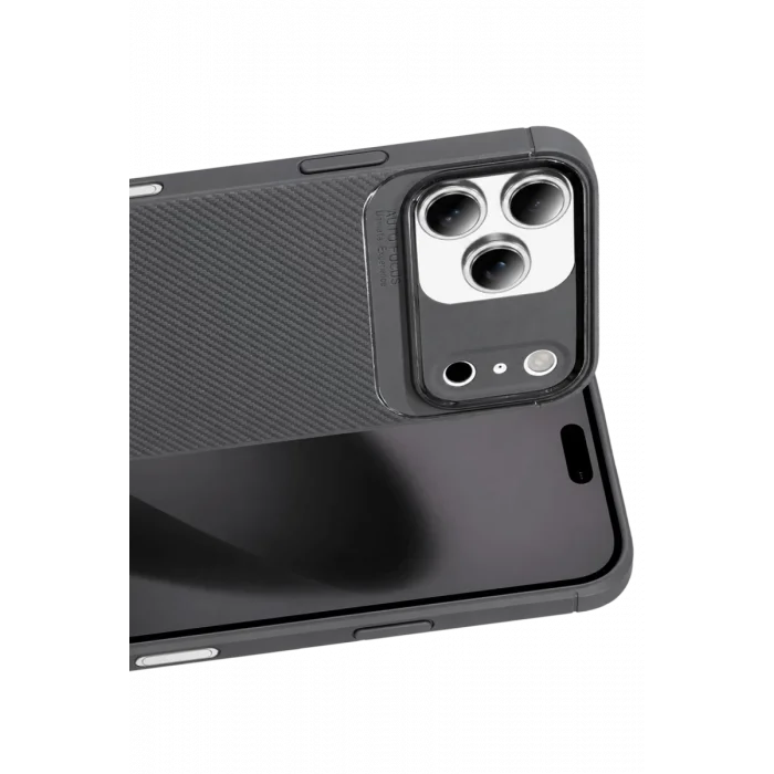 Mey İthalat®   iPhone 17 Pro Auto Focus Karbon Kapak - Gri