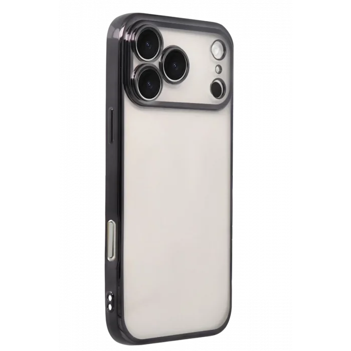 Mey İthalat®   iPhone 17 Pro Max  Lensli Silikon - Siyah