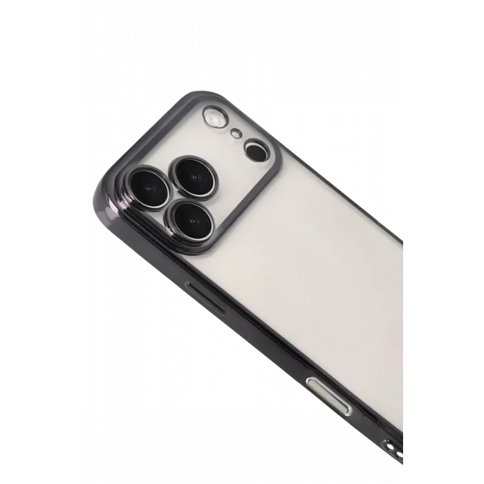 Mey İthalat®   iPhone 17 Pro Max  Lensli Silikon - Siyah