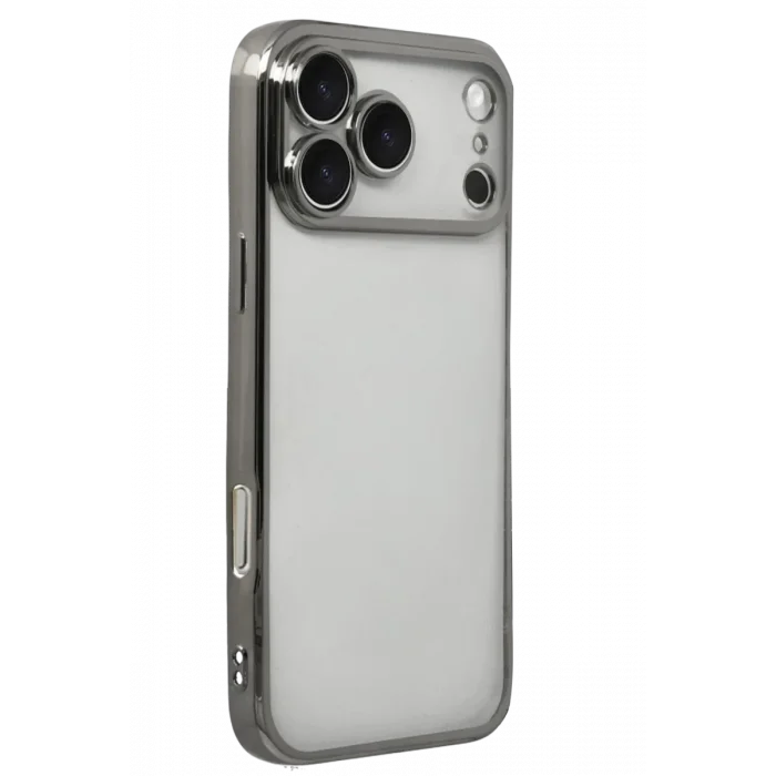Mey İthalat®   iPhone 17 Pro Max  Lensli Silikon - Titan Gri