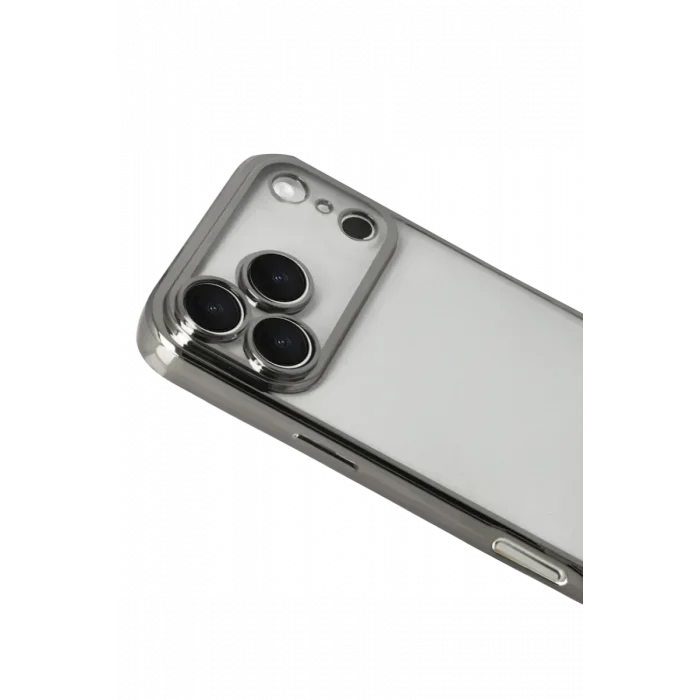 Mey İthalat®   iPhone 17 Pro Max  Lensli Silikon - Titan Gri