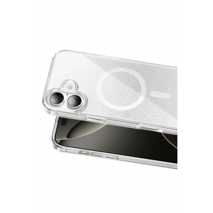 Mey İthalat®   iPhone 17 Sora Simli Magsafe Kapak - Beyaz
