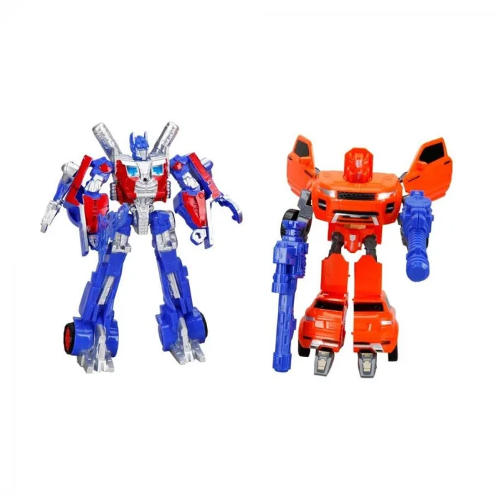 Mey İthalat® Işıklı 2li  Robot Transformer Dönüşen Araçlar