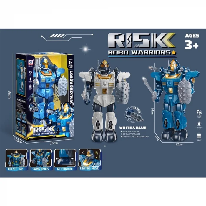 Mey İthalat® IŞIKLI MÜZİKLİ ROKET ATAN ROBOT