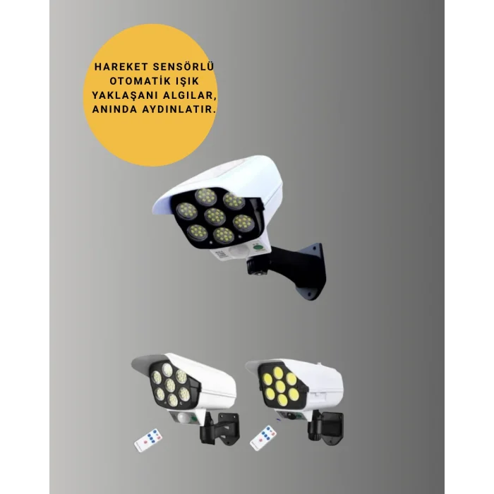 Mey İthalat® KAMERA GÖRÜNÜMLÜ BAHÇE LAMBA