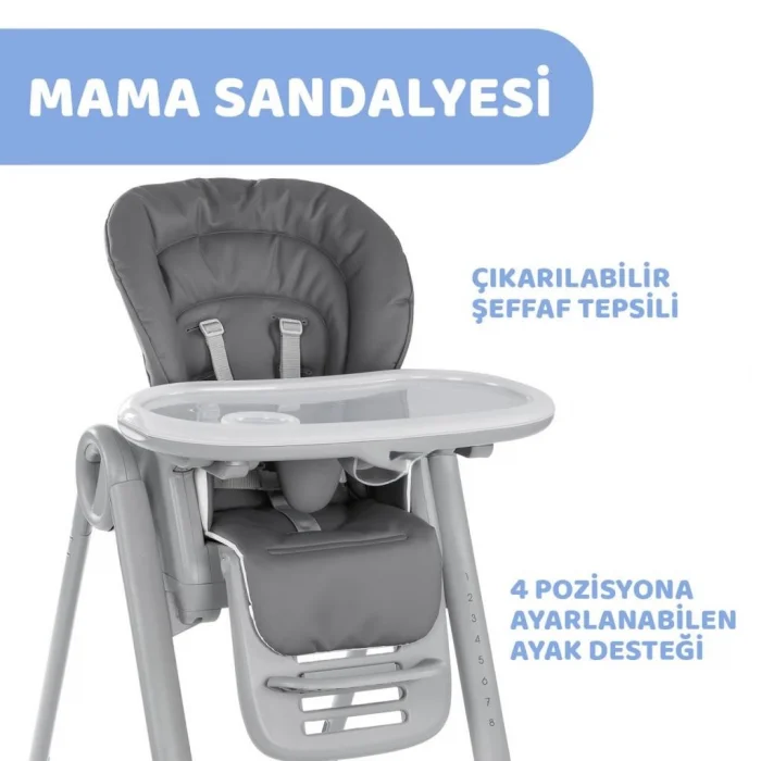Mey İthalat® Mama Sandalyesi Dark Grey