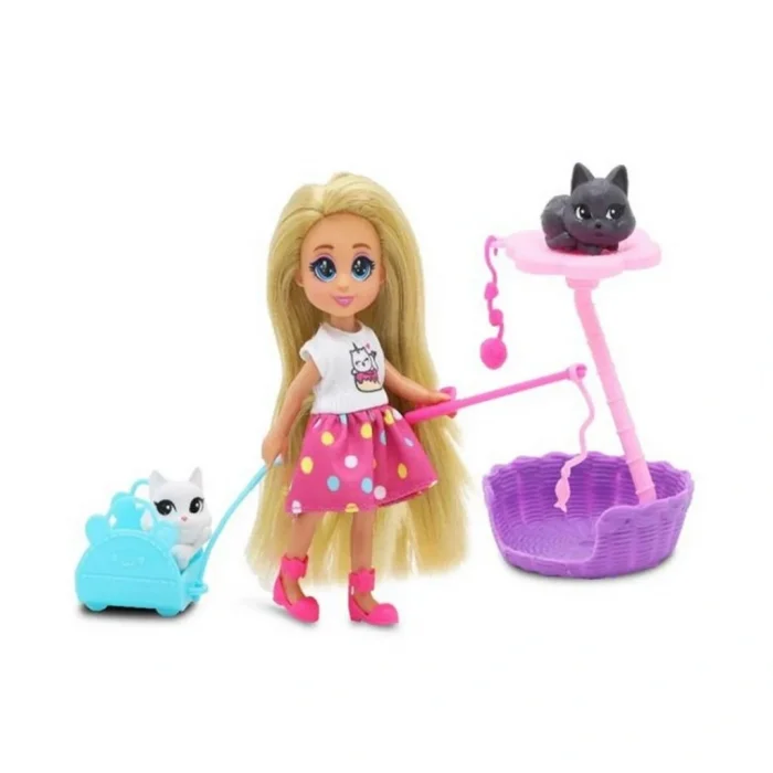 Mey İthalat® Mini Bebek ve Kedi Seti