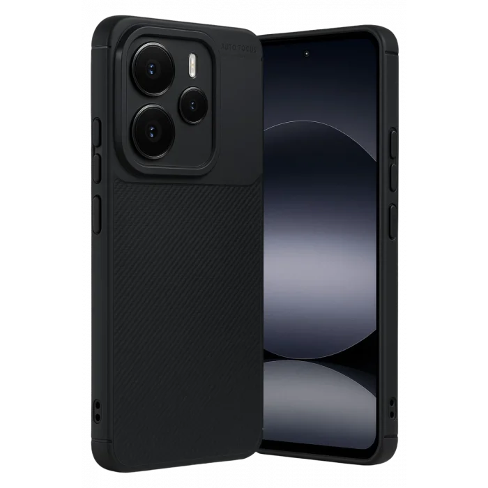 Mey İthalat®   Note 14 5G Auto Focus Karbon Kapak - Siyah