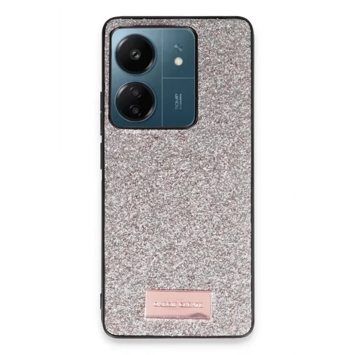 Mey İthalat®   Redmi 13C Bright Simli Kapak - Gold