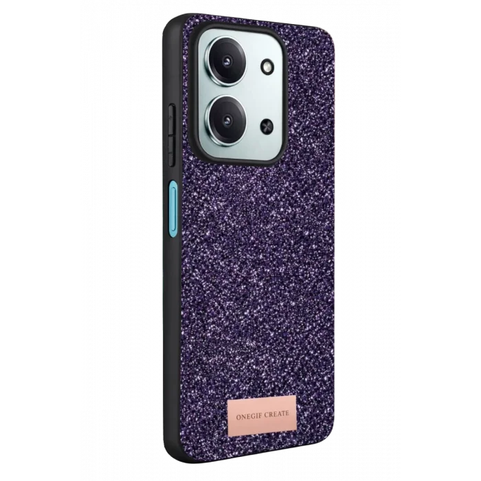 Mey İthalat®   Redmi 15C 4G Bright Simli Kapak - Derin Mor