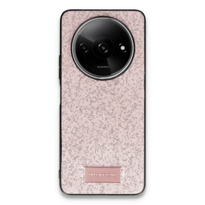 Mey İthalat®   Redmi A3 4G Bright Simli Kapak - Pembe