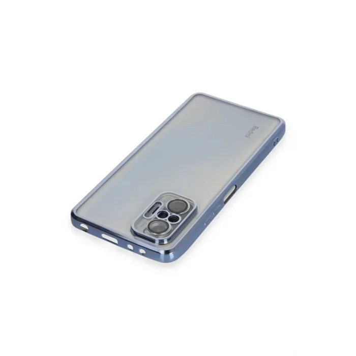 Mey İthalat®   Redmi Note 10 Pro Kılıf  Lensli Silikon - Açık Mavi
