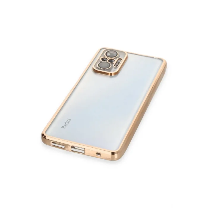 Mey İthalat®   Redmi Note 10 Pro Kılıf  Lensli Silikon - Gold