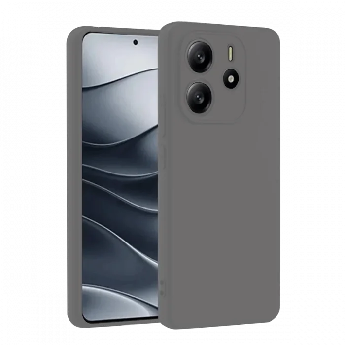 Mey İthalat®   Redmi Note 14 4G Kılıf First Silikon - Gri
