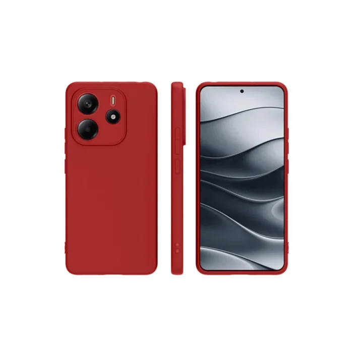 Mey İthalat®   Redmi Note 14 4G Kılıf First Silikon - Kırmızı