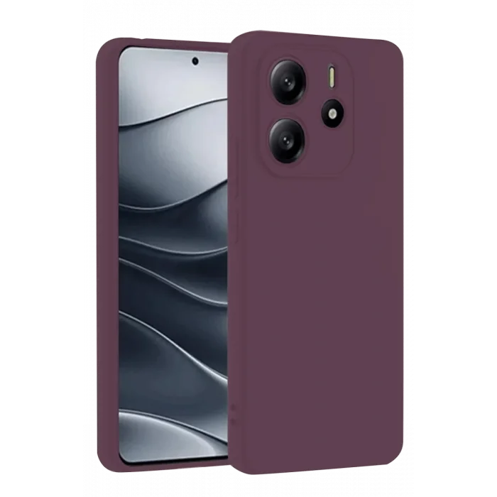 Mey İthalat®   Redmi Note 14 4G Kılıf First Silikon - Mürdüm
