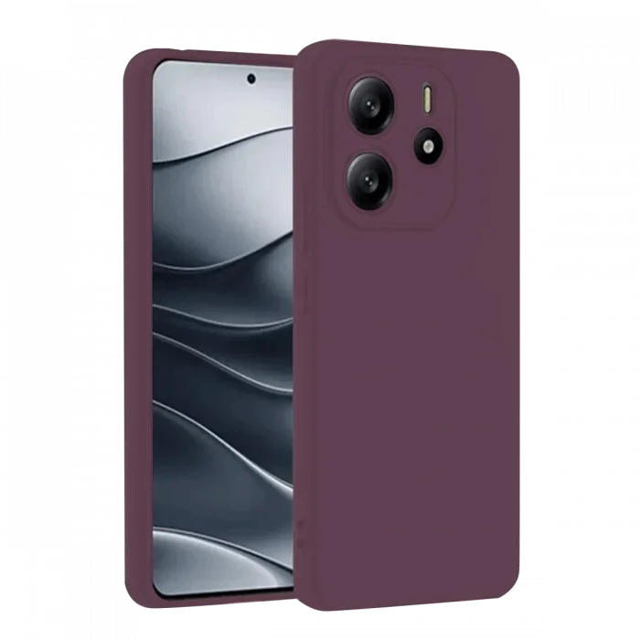 Mey İthalat®   Redmi Note 14 4G Kılıf First Silikon - Mürdüm