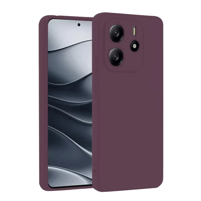 Mey İthalat®   Redmi Note 14 4G Kılıf First Silikon - Mürdüm