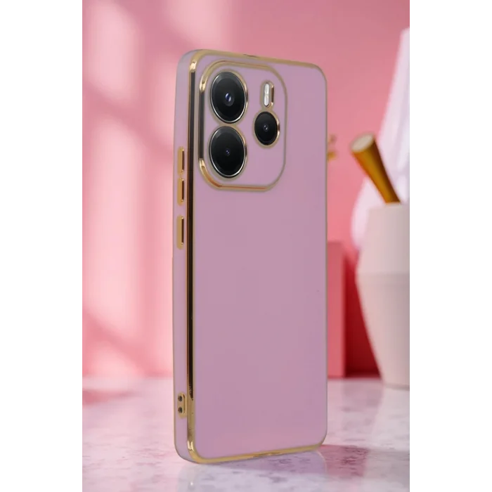 Mey İthalat®   Redmi Note 14 4G Kılıf Volet Silikon - Mor