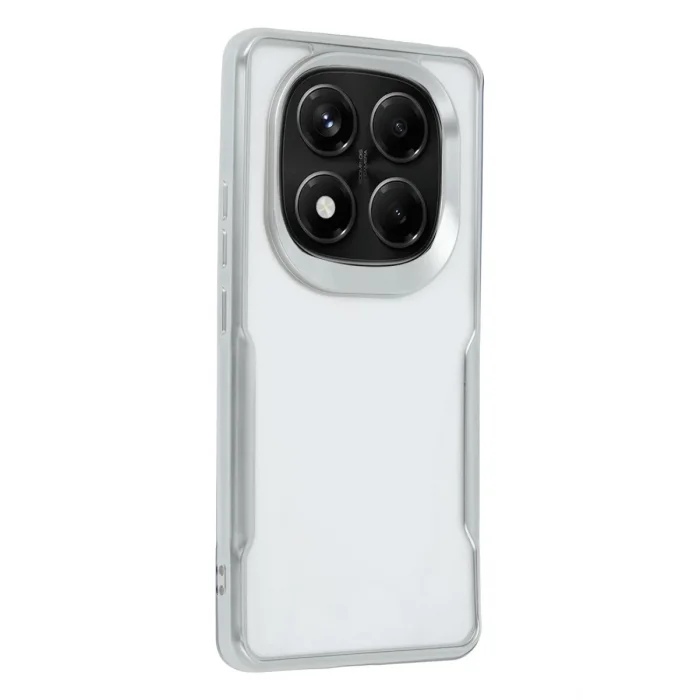 Mey İthalat®   Redmi Note 14 Pro Plus Kılıf Boyi Silikon Kapak - Gümüş