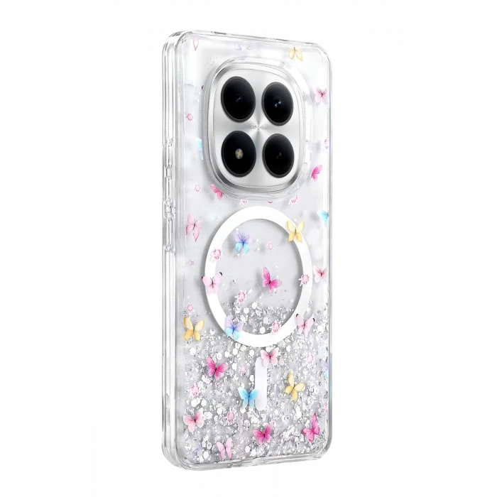 Mey İthalat®   Redmi Note 15 Pro Plus 5G Misk Simli Magsafe Kapak - Desen 4
