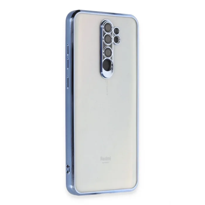 Mey İthalat®   Redmi Note 8 Pro Kılıf  Lensli Silikon - Açık Mavi