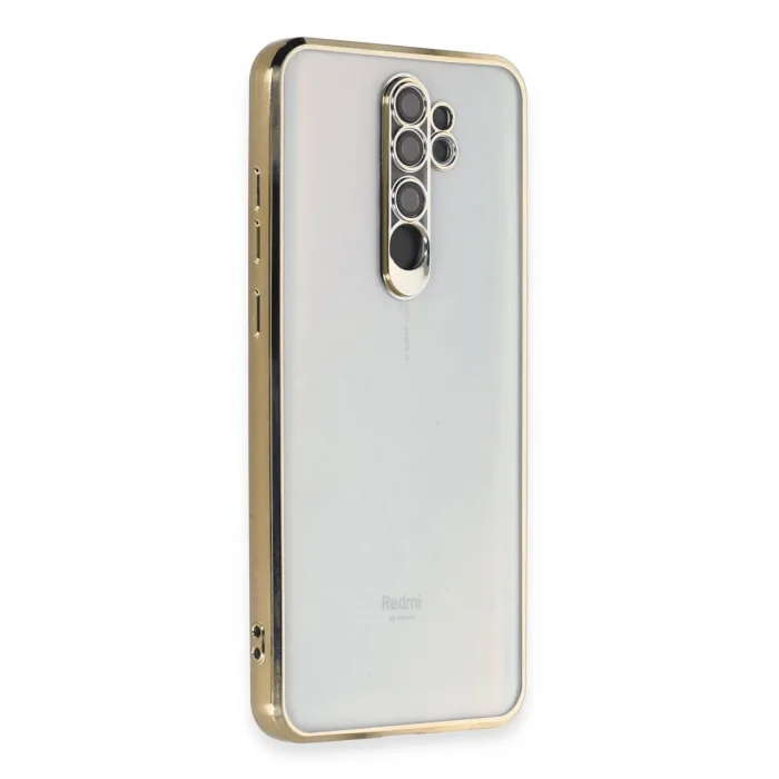 Mey İthalat®   Redmi Note 8 Pro Kılıf  Lensli Silikon - Gold
