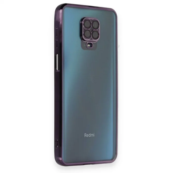 Mey İthalat®   Redmi Note 9 Pro Kılıf  Lensli Silikon - Mor