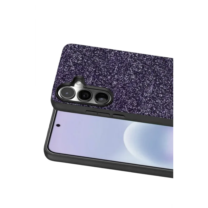 Mey İthalat®  Samsung Galaxy A37 5G Bright Simli Kapak - Derin Mor