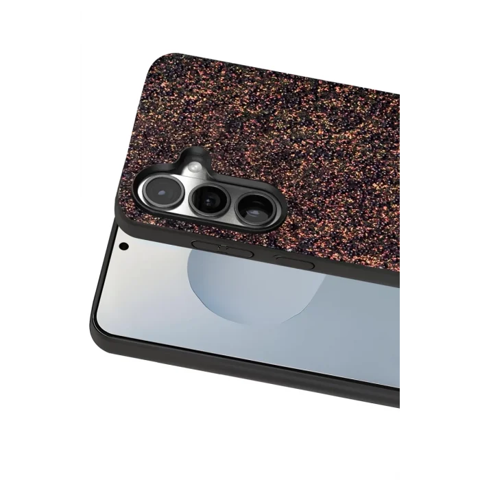 Mey İthalat®  Samsung Galaxy S25 Bright Simli Kapak - Derin Mor
