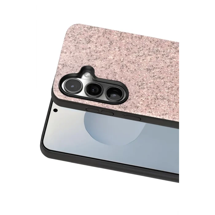 Mey İthalat®  Samsung Galaxy S25 Bright Simli Kapak - Pembe